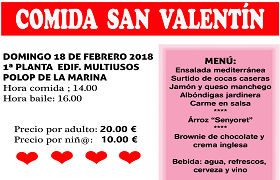 Comida de San Valentín Comida de San Valentín